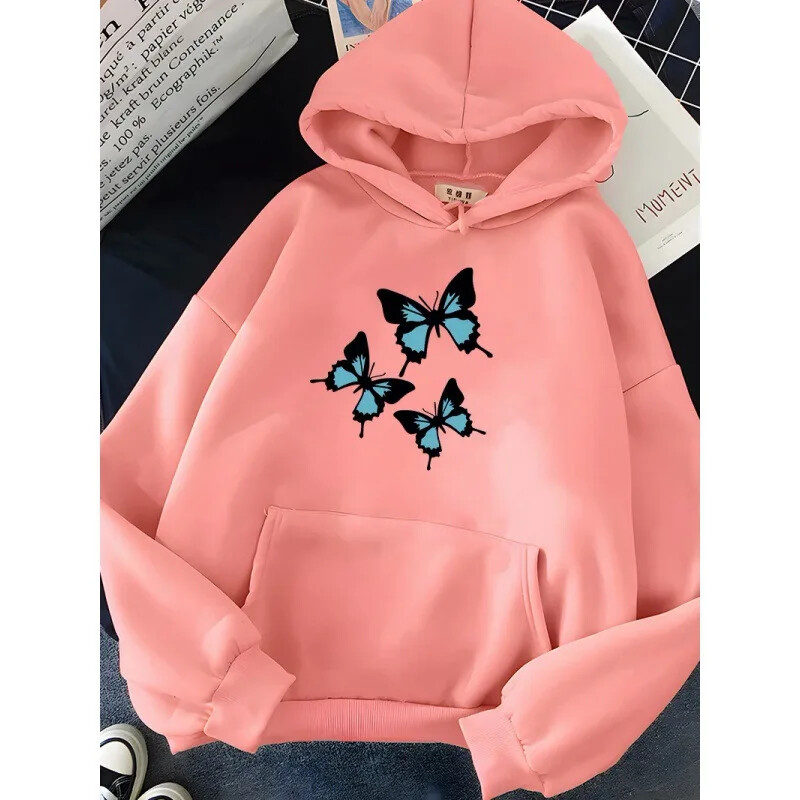 Model fluture zburător Tineret și la modă Îmbinat cu îmbrăcăminte sport pentru femei în stil stradal Hanorac casual