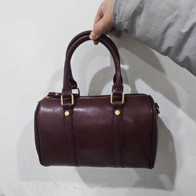 Geantă de umăr cu pernă nouă pentru femei, geantă de mână retro roșie Boston, geantă de cumpărături, geantă crossbody din piele PU de capacitate mare