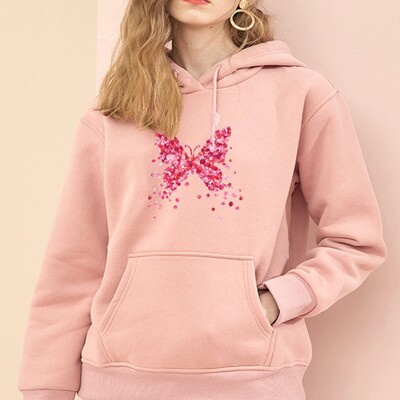 Hanorace Bărbați Femei Casual Fluturi Imprimare Hanorace Hanorace Stil Harajuku Poliester Cuplu Modele Hanorac Topuri