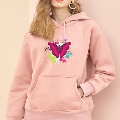 Hanorace Bărbați Femei Casual Fluturi Imprimare Hanorace Hanorace Stil Harajuku Poliester Cuplu Modele Hanorac Topuri