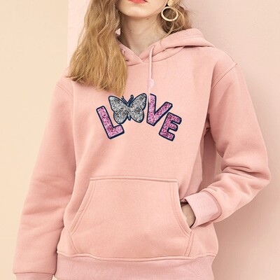 Hanorace Bărbați Femei Casual Fluturi Imprimare Hanorace Hanorace Stil Harajuku Poliester Cuplu Modele Hanorac Topuri