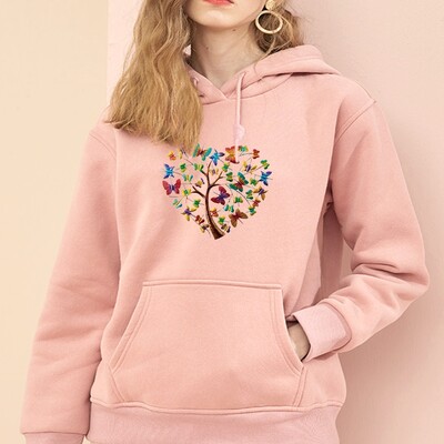 Hanorace Bărbați Femei Casual Fluturi Imprimare Hanorace Hanorace Stil Harajuku Poliester Cuplu Modele Hanorac Topuri