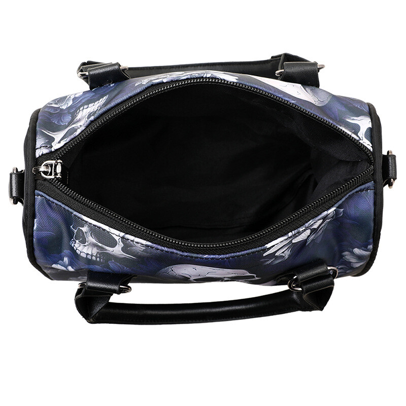 Geantă de mână Boston de marcă pentru femei, geantă de umăr Oxford de înaltă calitate, geantă nouă de mare capacitate, cu imprimare punk cu craniu pentru femei.