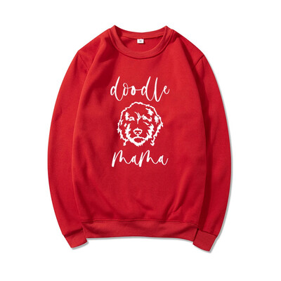 Golden Doodle Mama džemperis Rotaļlieta Mom Crewneck Džemperi Sieviešu Grafiski kapuces ar garām piedurknēm Puloveri Sieviešu jauki topi