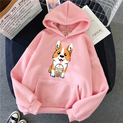 Šalica za mlijeko i čaj Corgi Modne uniseks majice s kapuljačom Proljeće Jesen Muške ležerne majice s kapuljačom Sweatshirts Studentske osnovne majice s kapuljačom Gornje majice
