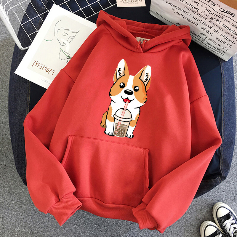 Šalica za mlijeko i čaj Corgi Modne uniseks majice s kapuljačom Proljeće Jesen Muške ležerne majice s kapuljačom Sweatshirts Studentske osnovne majice s kapuljačom Gornje majice