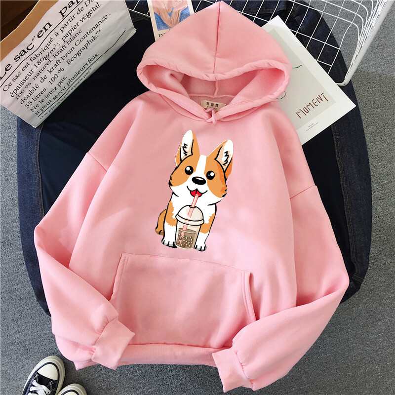 Šalica za mlijeko i čaj Corgi Modne uniseks majice s kapuljačom Proljeće Jesen Muške ležerne majice s kapuljačom Sweatshirts Studentske osnovne majice s kapuljačom Gornje majice