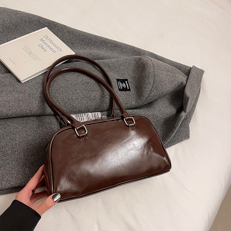 Moderno Seattle Pillow Bag Sieviešu vintage Boston Bag rokassomu plecu soma