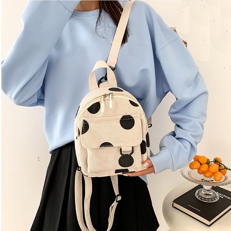 Velveta ikdienas skolas soma Mode, vienkārša mini mugursoma Radošas studentu grāmatu somas, liela ietilpība, viegla ceļojoša mugursoma