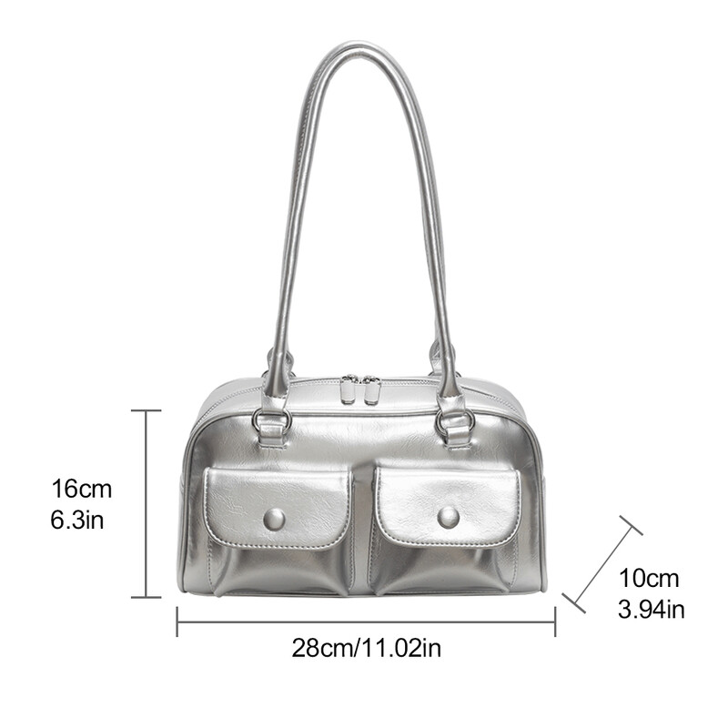 Geantă de umăr de afaceri vintage pentru femei, geantă de tote pentru navetă simplă, din piele PU, geantă pentru subrat pentru femeie, roșu de vin, genți de mână mari Poșete