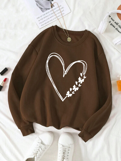 Pulover cu mânecă lungă și catifea pentru femei, căptușit termic