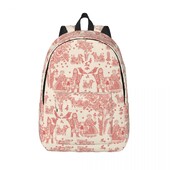 Prilagođeni Toile De Jouy platneni ruksak s francuskim motivom Muškarci Žene Ležerna torba za knjige za školu Fakultet Flora torbe