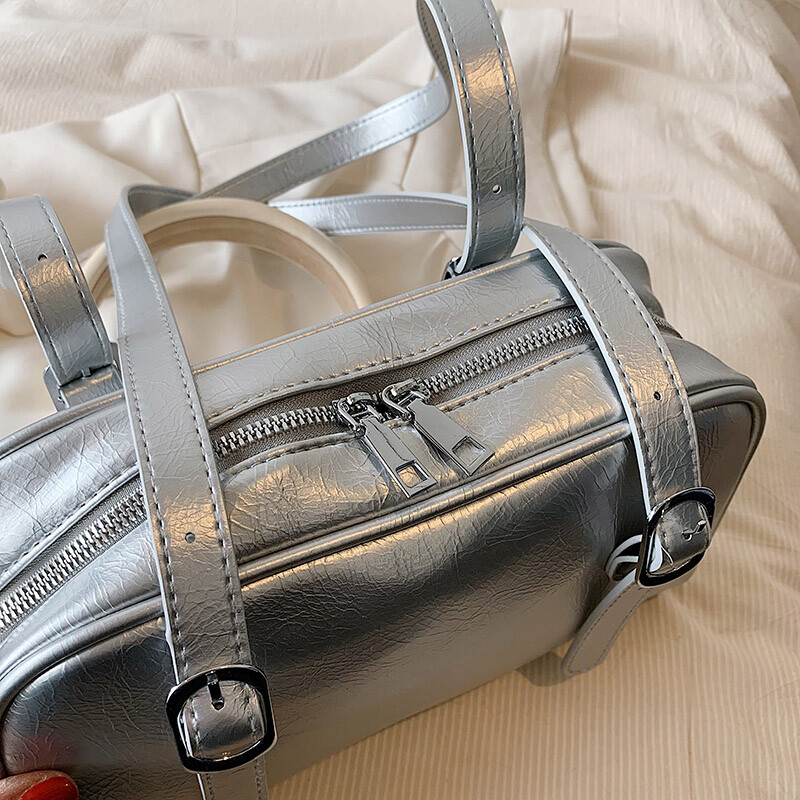 Geantă de umăr neagră de modă pentru femei, genți de mână mici, pătrate, de designer, în stil coreean, geantă Boston, pernă la subrat 2023 nou