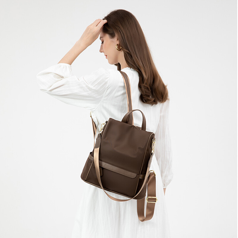 Rucsac pentru femei, cu design nou, cafea, rucsac din nailon, rezistent la apă, antifurt, rucsac de călătorie, Laides, geantă de mână pentru elevi, geantă de școală pentru computer