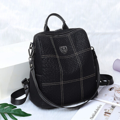 Sieviešu mugursoma Augstas kvalitātes ādas mugursoma sievietēm, liela ietilpība pretaizdzīšanas plecu soma sievietēm Sieviešu ceļojumu soma