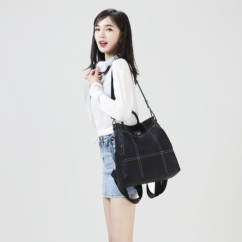 Sieviešu mugursoma Augstas kvalitātes ādas mugursoma sievietēm, liela ietilpība pretaizdzīšanas plecu soma sievietēm Sieviešu ceļojumu soma