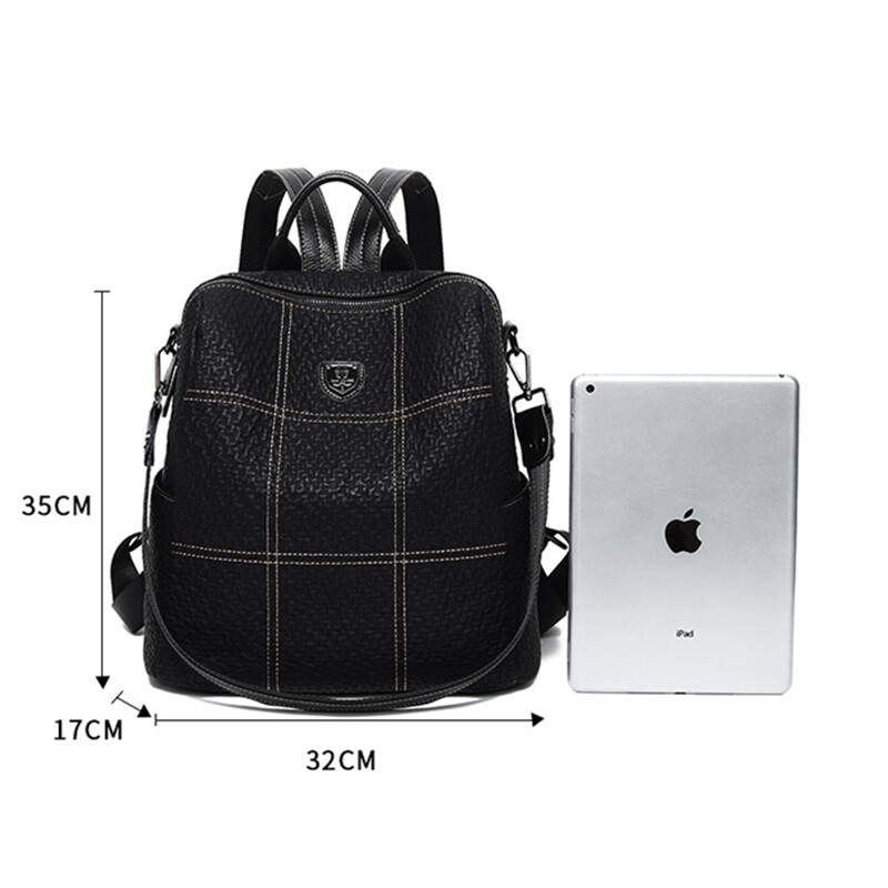 Sieviešu mugursoma Augstas kvalitātes ādas mugursoma sievietēm, liela ietilpība pretaizdzīšanas plecu soma sievietēm Sieviešu ceļojumu soma