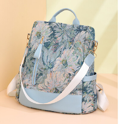 Karstā izpārdošana Sieviešu modes luksusa Oksfordas apdruka pret zādzību ceļojumu mugursomas Lielas ietilpības dāmu ikdienas plecu somas Skolas soma