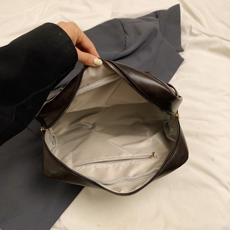 MOODS Četverokutne torbe na rame za žene Retro mala bostonska torba Čiste boje od PU kože Torbe velikog kapaciteta 2024. Najnoviji trend ručne torbe