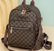 Jaunas augstas kvalitātes mīkstas ādas vintage mugursomas Sieviešu ar burtiem apdrukātas dizaina plecu somas Lielas ietilpības ceļojumu mugursoma