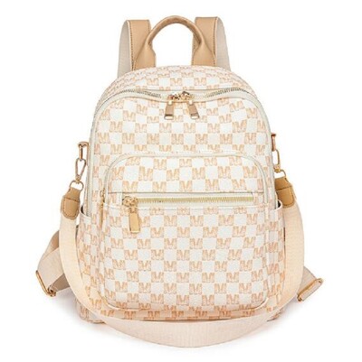 Jaunas augstas kvalitātes mīkstas ādas vintage mugursomas Sieviešu ar burtiem apdrukātas dizaina plecu somas Lielas ietilpības ceļojumu mugursoma