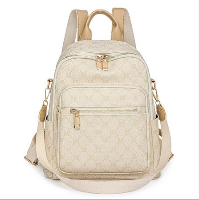 Jaunas augstas kvalitātes mīkstas ādas vintage mugursomas Sieviešu ar burtiem apdrukātas dizaina plecu somas Lielas ietilpības ceļojumu mugursoma