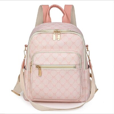 Jaunas augstas kvalitātes mīkstas ādas vintage mugursomas Sieviešu ar burtiem apdrukātas dizaina plecu somas Lielas ietilpības ceļojumu mugursoma