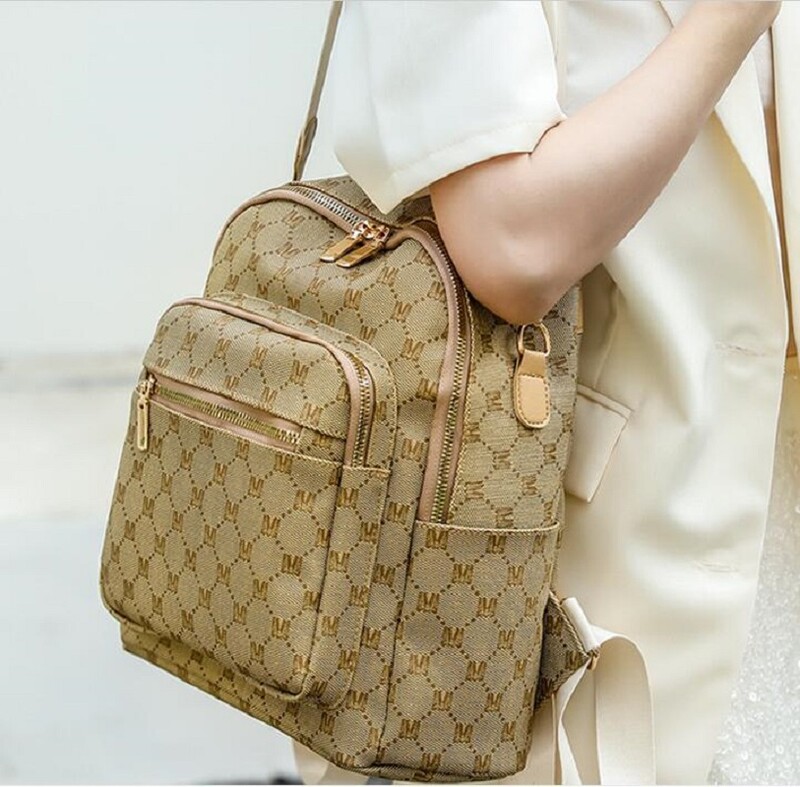 Jaunas augstas kvalitātes mīkstas ādas vintage mugursomas Sieviešu ar burtiem apdrukātas dizaina plecu somas Lielas ietilpības ceļojumu mugursoma