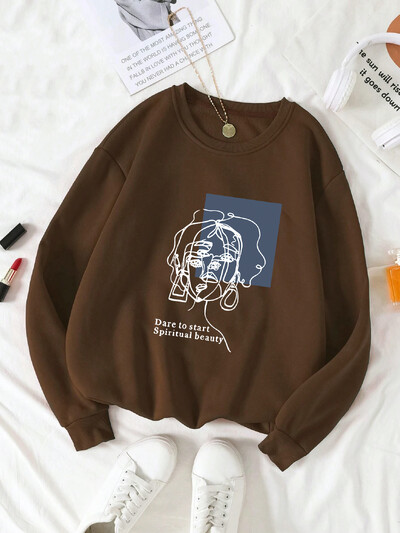 Pulover cu mânecă lungă și catifea pentru femei, căptușit termic