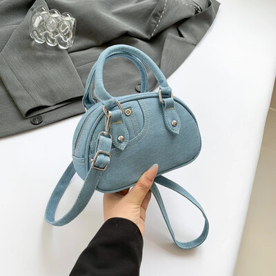 2024 Genți de blugi noi, de marcă celebră, geantă de designer pentru femei, genți de mână cu mâner scurt, genți de umăr din denim, în stil punk, bolsuri mici