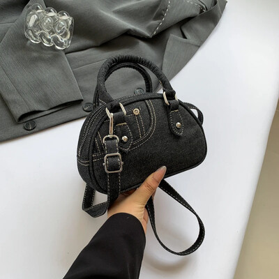 2024 Genți de blugi noi, de marcă celebră, geantă de designer pentru femei, genți de mână cu mâner scurt, genți de umăr din denim, în stil punk, bolsuri mici