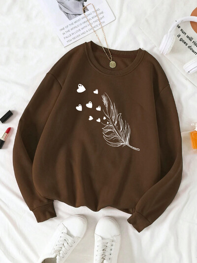 Pulover cu mânecă lungă și catifea pentru femei, căptușit termic