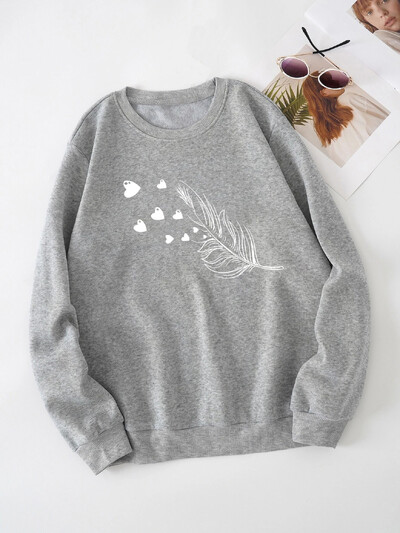 Pulover cu mânecă lungă și catifea pentru femei, căptușit termic