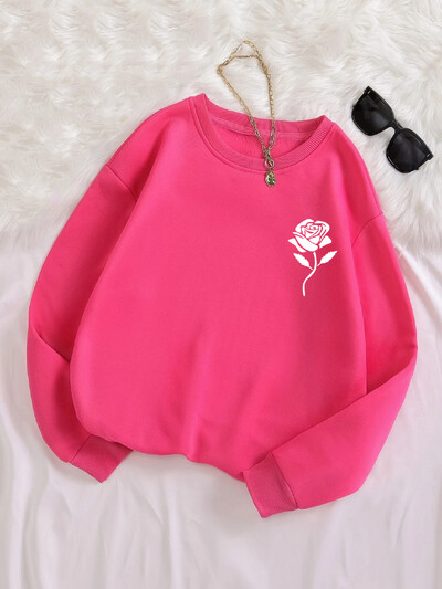 Pulover cu mânecă lungă și catifea pentru femei, căptușit termic