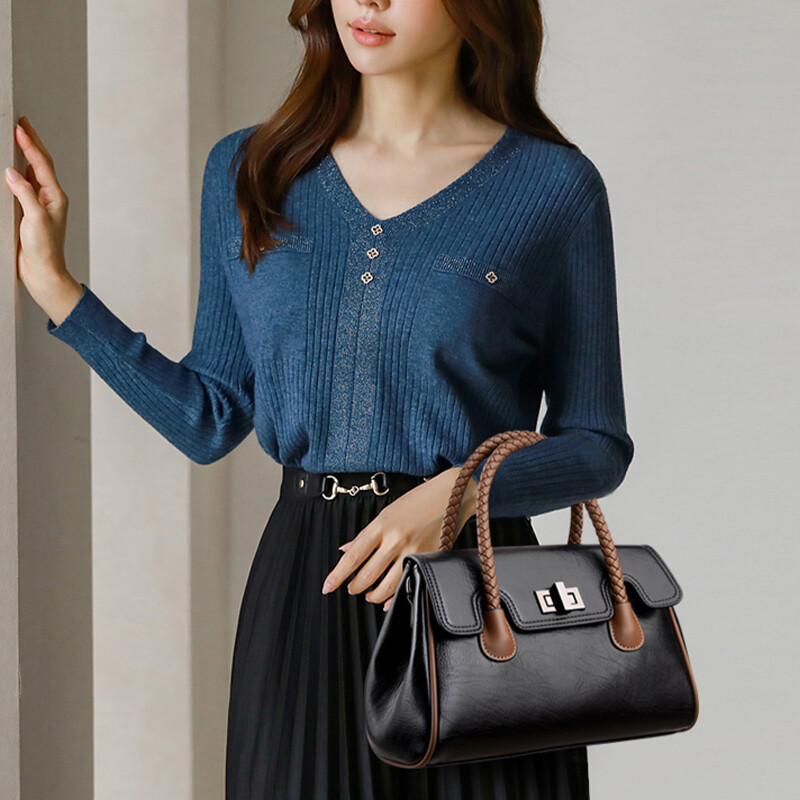 2024 Genți de mână din piele moale de înaltă calitate pentru femei, de designer de lux, genți Boston, de lux, de capacitate mare