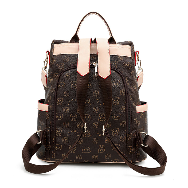Rucsac antifurt pentru doamne cu desene animate jucăușe la modă, rucsac de călătorie rucsac multifuncțional