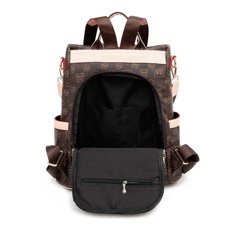 Rucsac antifurt pentru doamne cu desene animate jucăușe la modă, rucsac de călătorie rucsac multifuncțional