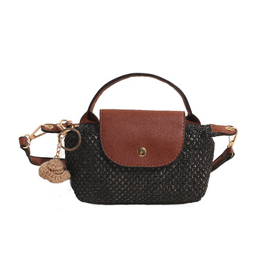 Poșetă de mână Boston Straw pentru femei, geantă de umăr de designer de lux, geantă de marcă de modă pentru femei, geantă ocazională