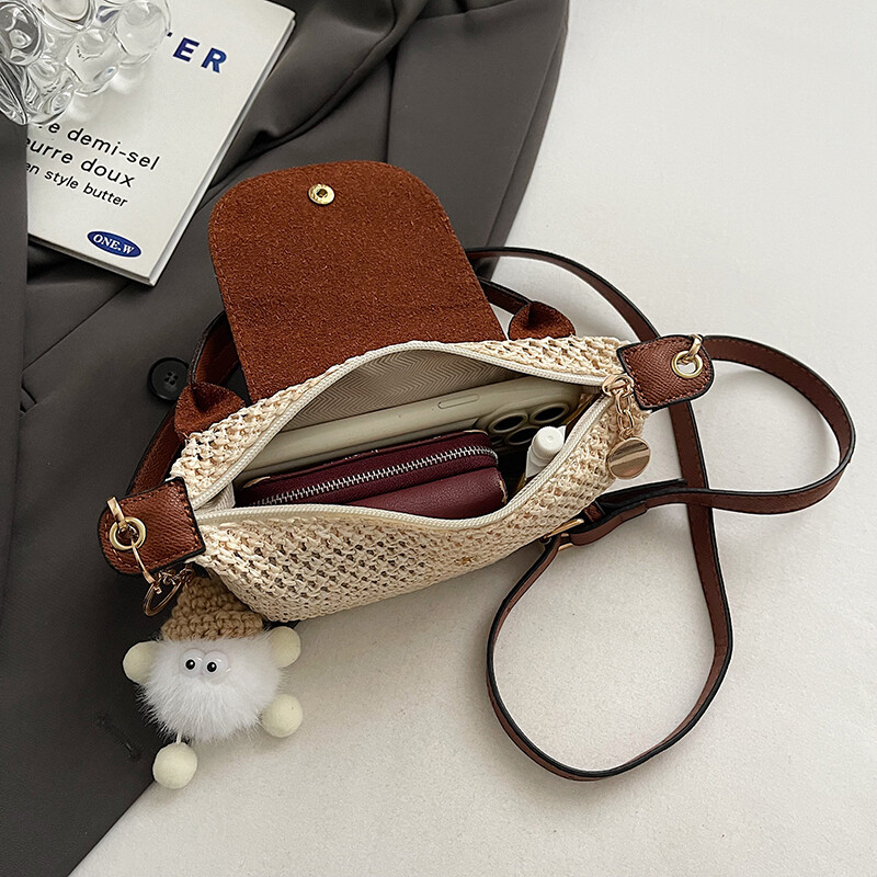 Poșetă de mână Boston Straw pentru femei, geantă de umăr de designer de lux, geantă de marcă de modă pentru femei, geantă ocazională