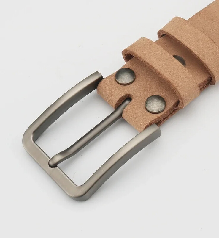 Ādas josta vīriešiem, kas izgatavota no īstas veselas govs ādas, josta ar apgrieztām malām, govs āda dabīgā krāsā, ikdienas un retro stilā,