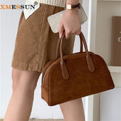 XMESSUN Geantă de mână cu blană de toamnă și iarnă nouă pentru femei 2025, la modă de designer, de lux, geantă vintage de pluș Boston A502