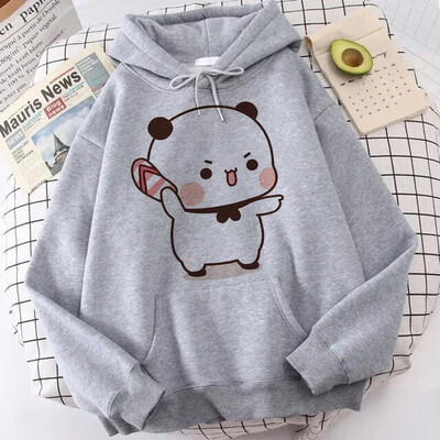 Анимационни готически улични дрехи Сладко Bubu Dudu Y2k качулки с принт Жени Мъже Забавни Kawaii суичъри Ретро графични качулки Дрехи от 90-те