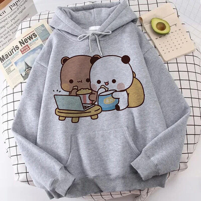 Анимационни готически улични дрехи Сладко Bubu Dudu Y2k качулки с принт Жени Мъже Забавни Kawaii суичъри Ретро графични качулки Дрехи от 90-те