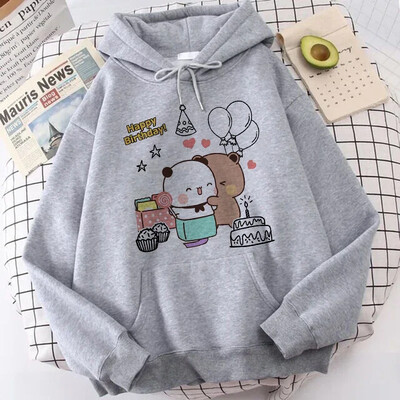 Анимационни готически улични дрехи Сладко Bubu Dudu Y2k качулки с принт Жени Мъже Забавни Kawaii суичъри Ретро графични качулки Дрехи от 90-те