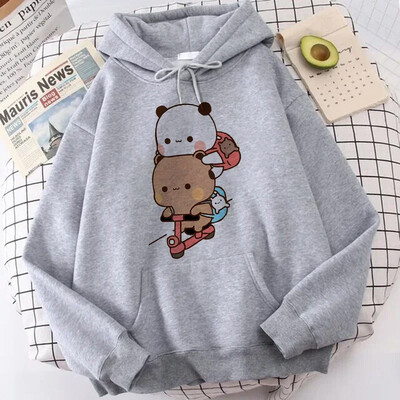 Анимационни готически улични дрехи Сладко Bubu Dudu Y2k качулки с принт Жени Мъже Забавни Kawaii суичъри Ретро графични качулки Дрехи от 90-те