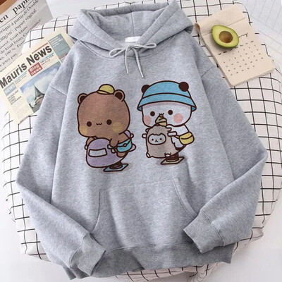 Анимационни готически улични дрехи Сладко Bubu Dudu Y2k качулки с принт Жени Мъже Забавни Kawaii суичъри Ретро графични качулки Дрехи от 90-те