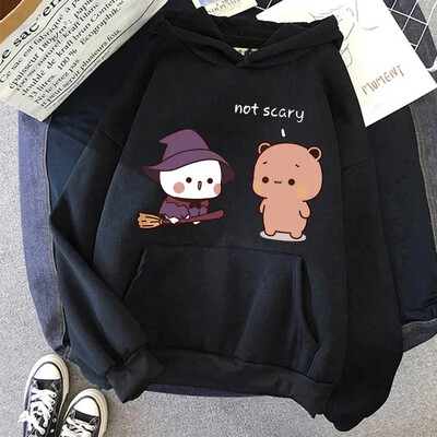 Анимационни готически улични дрехи Сладко Bubu Dudu Y2k качулки с принт Жени Мъже Забавни Kawaii суичъри Ретро графични качулки Дрехи от 90-те