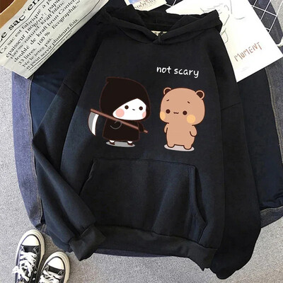 Анимационни готически улични дрехи Сладко Bubu Dudu Y2k качулки с принт Жени Мъже Забавни Kawaii суичъри Ретро графични качулки Дрехи от 90-те