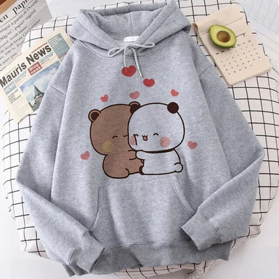 Анимационни готически улични дрехи Сладко Bubu Dudu Y2k качулки с принт Жени Мъже Забавни Kawaii суичъри Ретро графични качулки Дрехи от 90-те