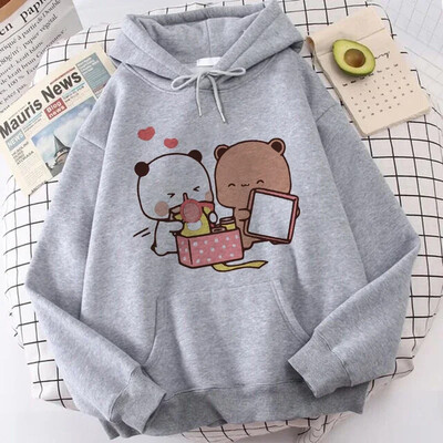 Анимационни готически улични дрехи Сладко Bubu Dudu Y2k качулки с принт Жени Мъже Забавни Kawaii суичъри Ретро графични качулки Дрехи от 90-те